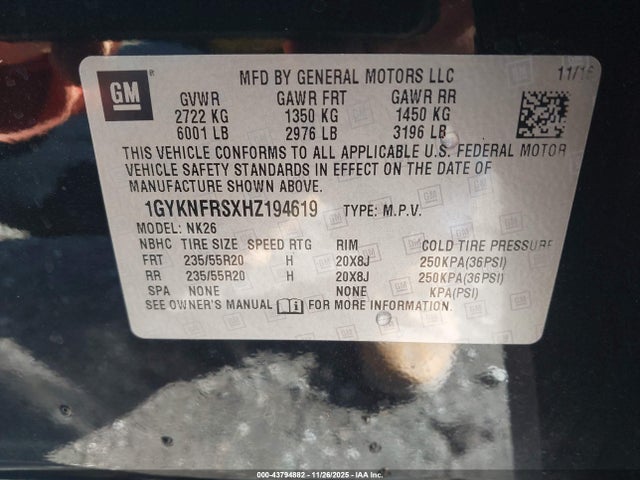 2017 CADILLAC XT5 1GYKNFRSXHZ194619 Photo 8