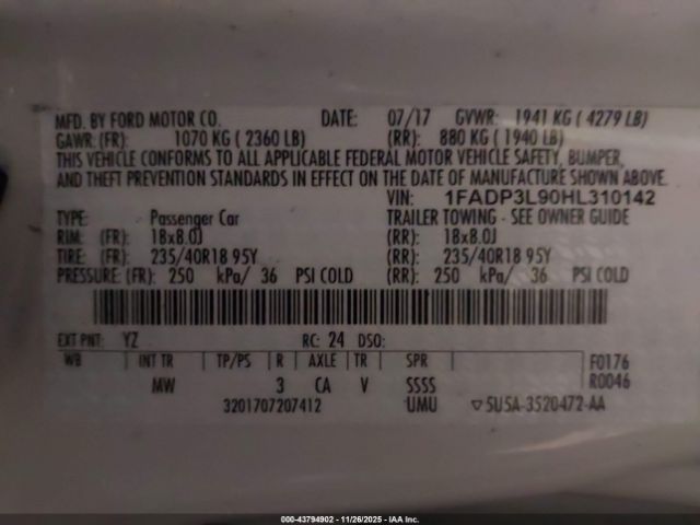 2017 FORD FOCUS ST 1FADP3L90HL310142 Photo 8