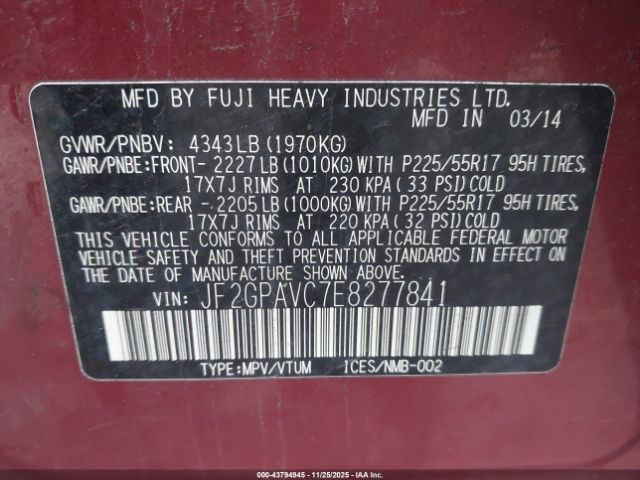 2014 SUBARU XV CROSSTREK JF2GPAVC7E8277841 Photo 8