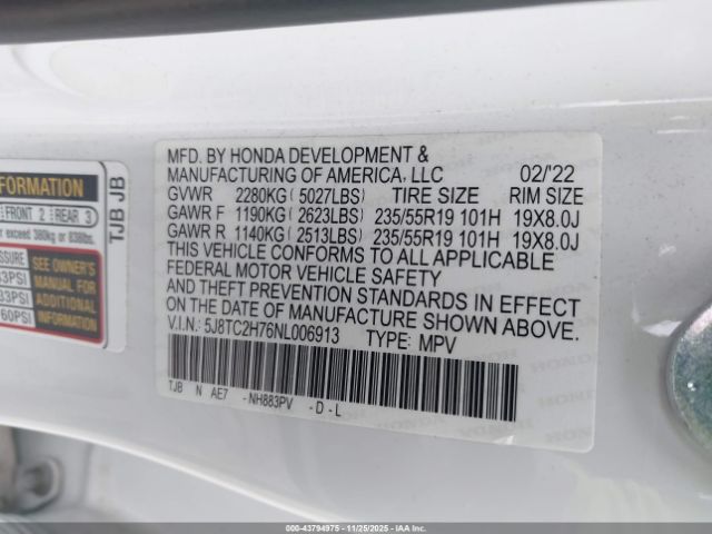 2022 ACURA RDX 5J8TC2H76NL006913 Photo 8