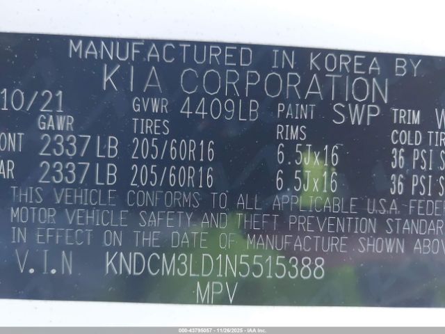 2022 KIA NIRO PLUG-IN HYBRID KNDCM3LD1N5515388 Photo 8