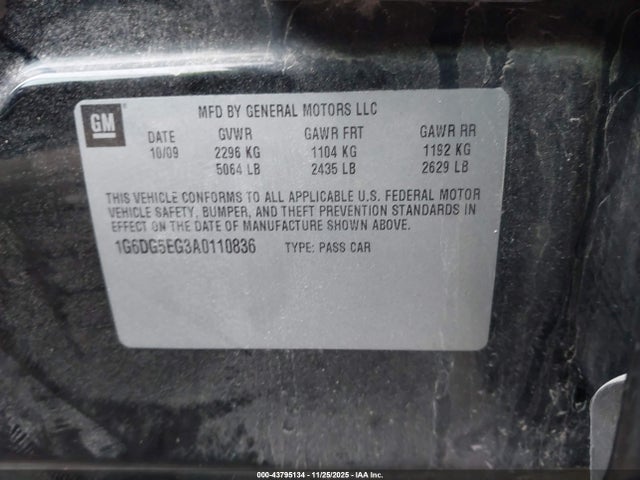 2010 CADILLAC CTS 1G6DG5EG3A0110836 Photo 8