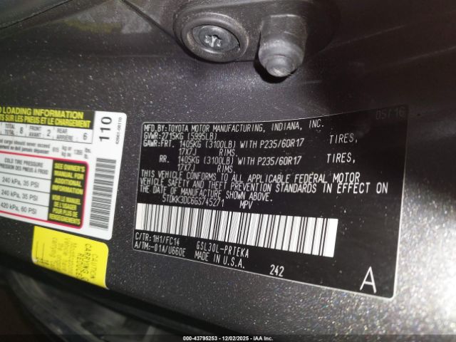 2016 TOYOTA SIENNA 5TDKK3DC6GS745271 Photo 8
