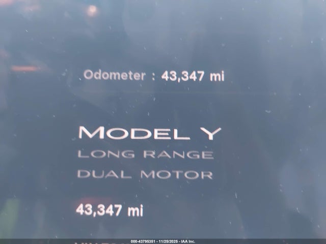 7SAYGDEEXPA190752 Tesla Model Y Awd/long Range Dual Motor All-wheel Drive