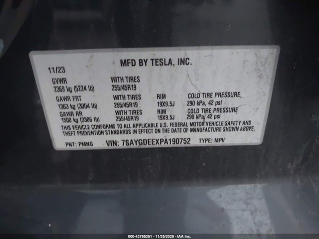 2023 TESLA MODEL Y 7SAYGDEEXPA190752 Photo 8