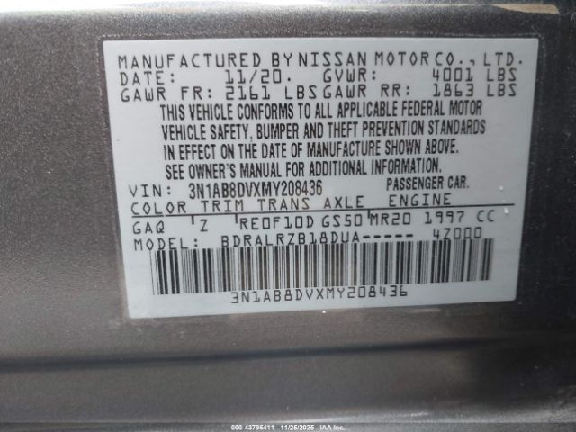 2021 NISSAN SENTRA 3N1AB8DVXMY208436 Photo 8