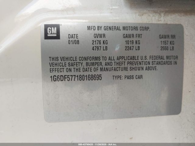 2008 CADILLAC CTS 1G6DF577180168695 Photo 8