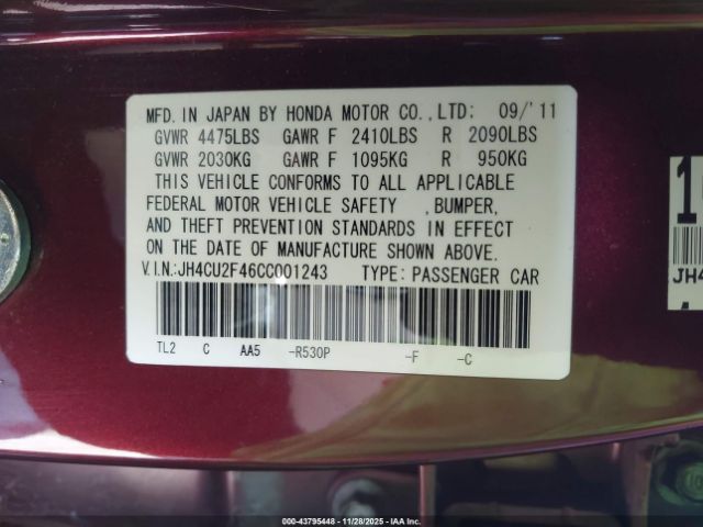 2012 ACURA TSX JH4CU2F46CC001243 Photo 8