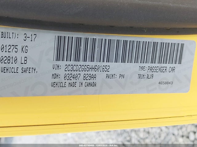 Dodge Challenger Gt 2017 2C3CDZGG5HH601652 Image 9
