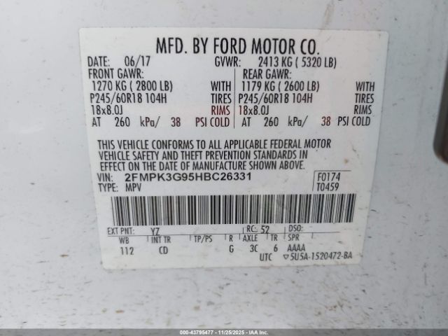2017 FORD EDGE 2FMPK3G95HBC26331 Photo 8