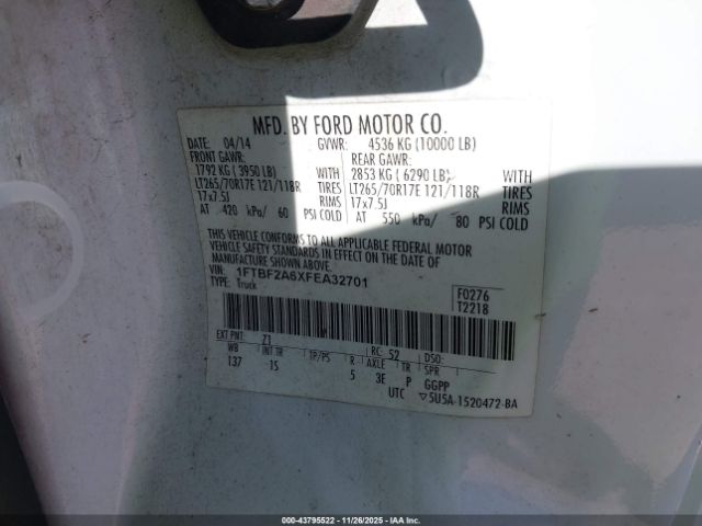 2015 FORD F-250 1FTBF2A6XFEA32701 Photo 8