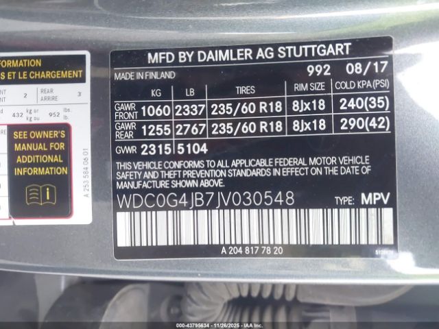 2018 MERCEDES-BENZ GLC 300 WDC0G4JB7JV030548 Photo 8