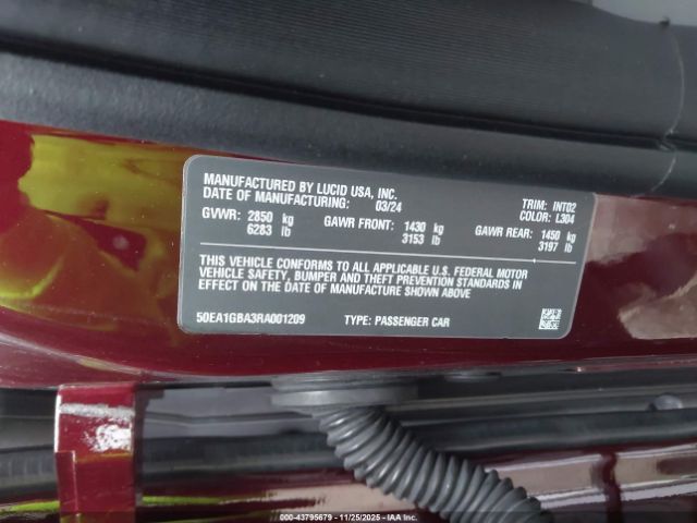 2024 LUCID AIR 50EA1GBA3RA001209 Photo 8