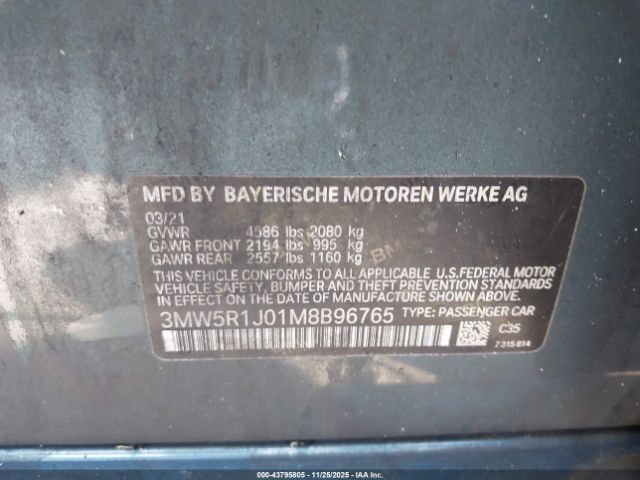 2021 BMW 330I 3MW5R1J01M8B96765 Photo 8