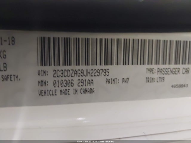 Dodge Challenger Sxt 2018 2C3CDZAG9JH229795 Image 9