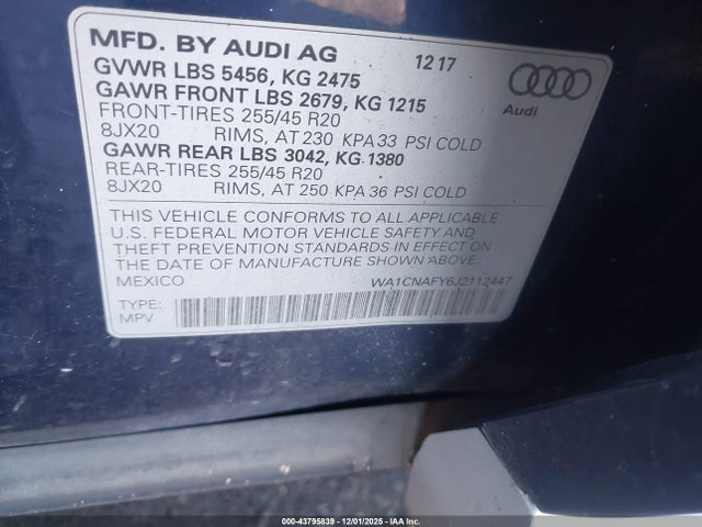 2018 AUDI Q5 WA1CNAFY6J2112447 Photo 8