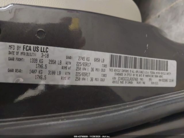 2018 DODGE GRAND CARAVAN 2C4RDGCG3JR267069 Photo 8