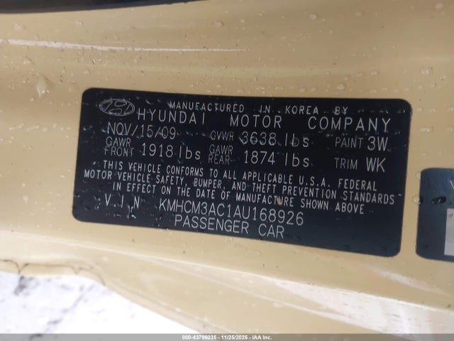 2010 HYUNDAI ACCENT KMHCM3AC1AU168926 Photo 8