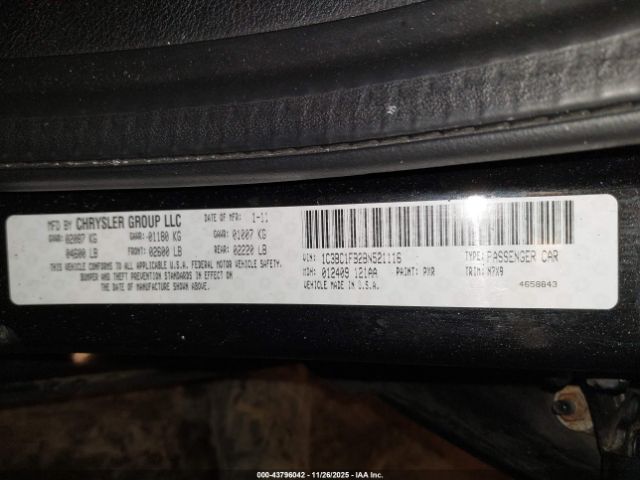 2011 CHRYSLER 200 1C3BC1FB2BN521116 Photo 8