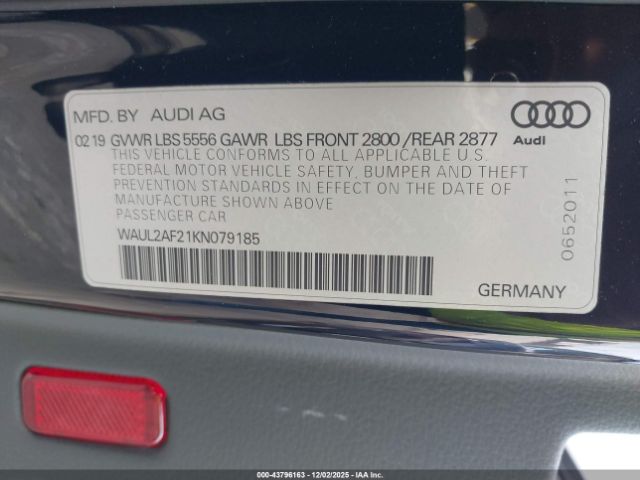 2019 AUDI A6 WAUL2AF21KN079185 Photo 8