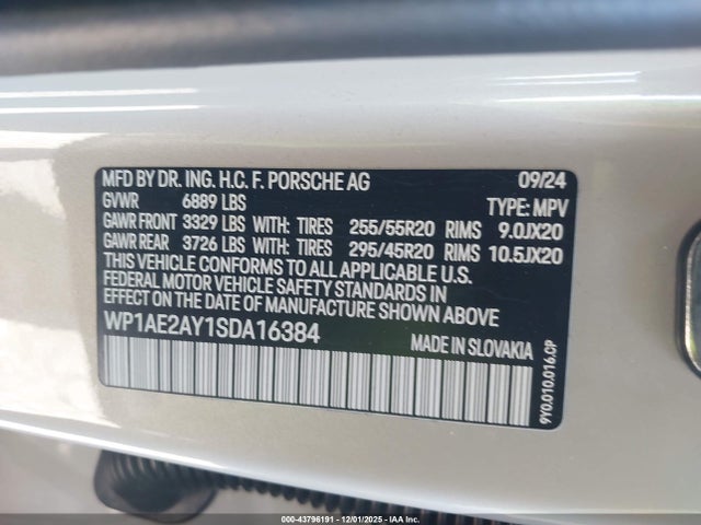 2025 PORSCHE CAYENNE E-HYBRID WP1AE2AY1SDA16384 Photo 8