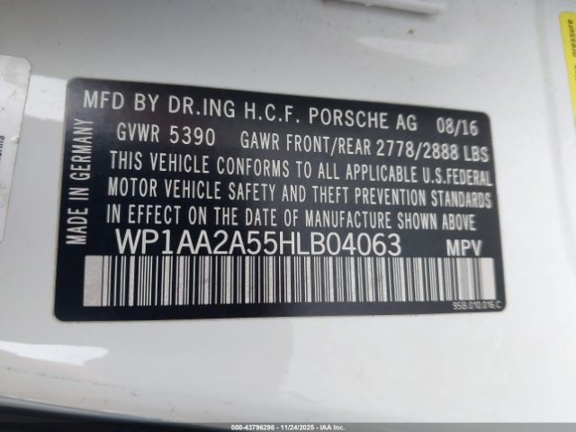 2017 PORSCHE MACAN WP1AA2A55HLB04063 Photo 8