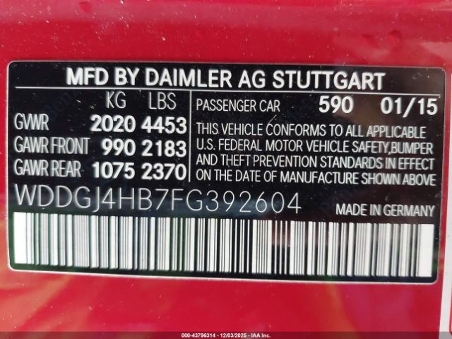 2015 MERCEDES-BENZ C 250 WDDGJ4HB7FG392604 Photo 8