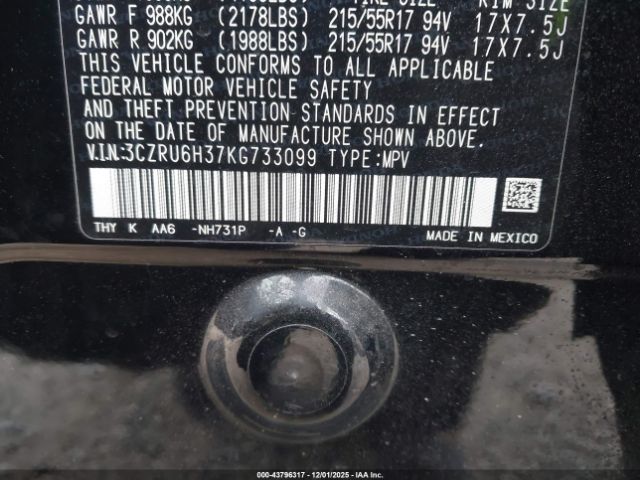 2019 HONDA HR-V 3CZRU6H37KG733099 Photo 8