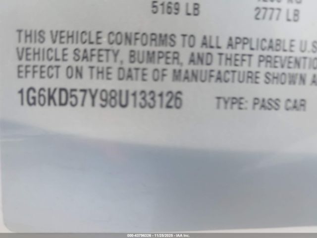 2008 CADILLAC DTS 1G6KD57Y98U133126 Photo 8