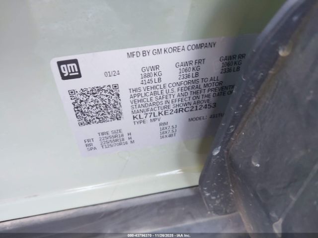 2024 CHEVROLET TRAX KL77LKE24RC212453 Photo 8