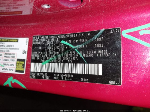 2022 TOYOTA COROLLA CROSS 7MUCAABG3NV025821 Photo 8