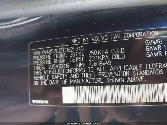 2012 VOLVO XC90 YV4952CZ5C1625245 Photo 8