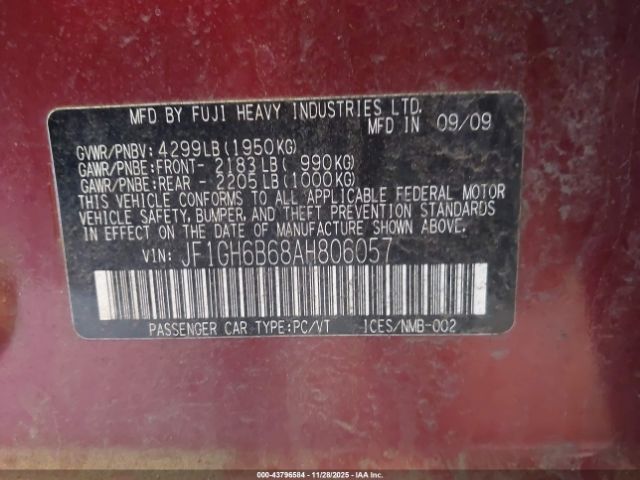 2010 SUBARU IMPREZA JF1GH6B68AH806057 Photo 8