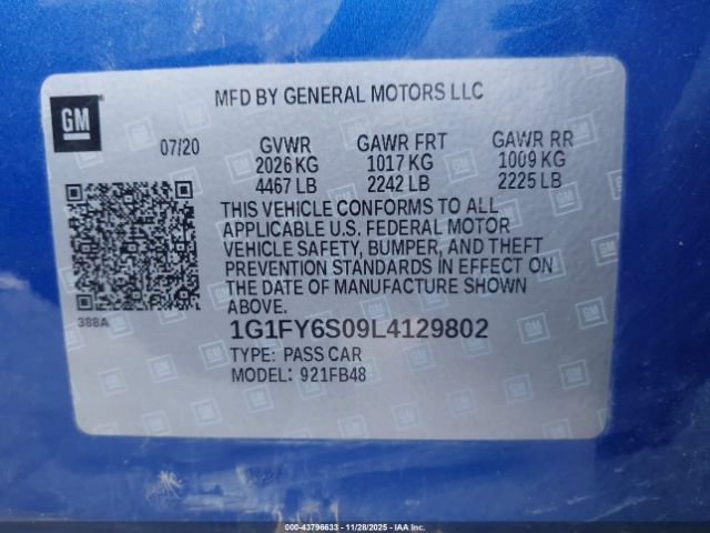 2020 CHEVROLET BOLT EV 1G1FY6S09L4129802 Photo 8