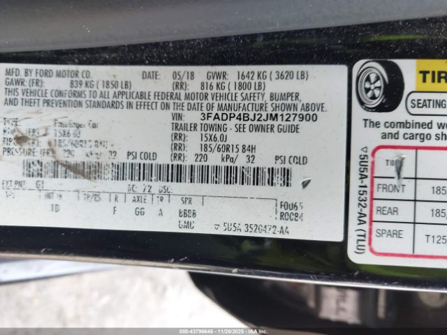 2018 FORD FIESTA 3FADP4BJ2JM127900 Photo 8