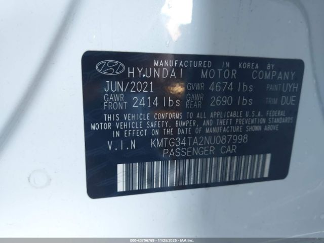 2022 GENESIS G70 KMTG34TA2NU087998 Photo 8