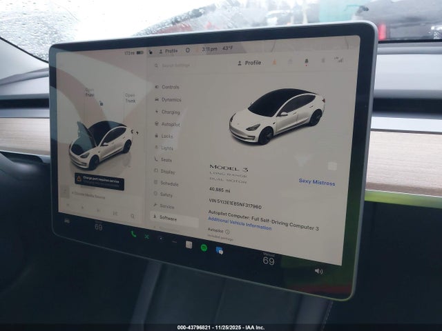 2022 TESLA MODEL 3 5YJ3E1EB5NF317960 Photo 6