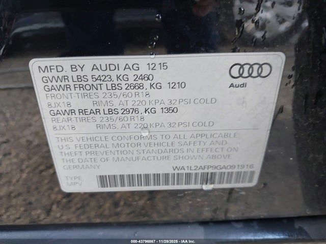 2016 AUDI Q5 WA1L2AFP9GA091916 Photo 8
