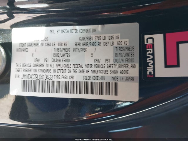 2020 MAZDA MX-5 MIATA JM1NDAC79L0413483 Photo 8