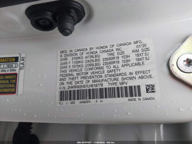 2020 HONDA CR-V 2HKRW2H57LH618778 Photo 8