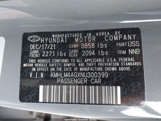 2022 HYUNDAI ELANTRA KMHLM4AGXNU300399 Photo 8