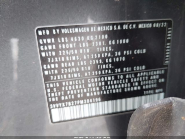 2023 VOLKSWAGEN TAOS 3VVYX7B27PM304196 Photo 8