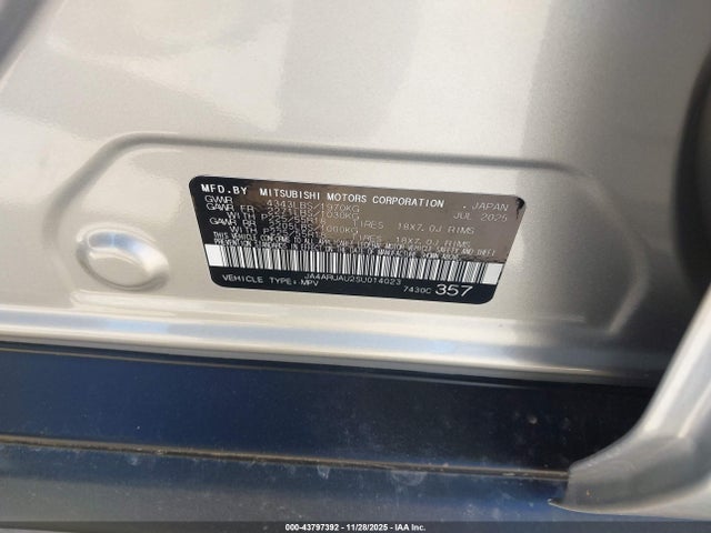 2025 MITSUBISHI OUTLANDER SPORT JA4ARUAU2SU014023 Photo 8