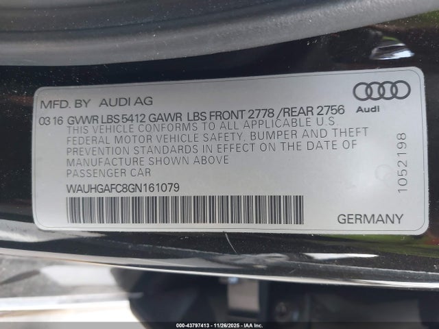 2016 AUDI A6 WAUHGAFC8GN161079 Photo 8