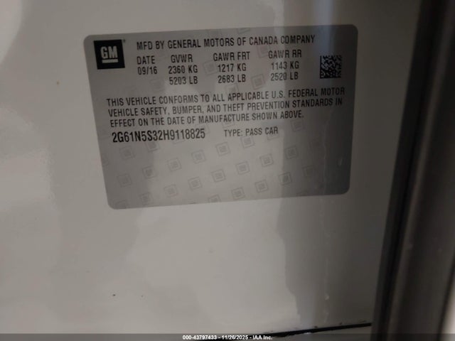 2017 CADILLAC XTS 2G61N5S32H9118825 Photo 8