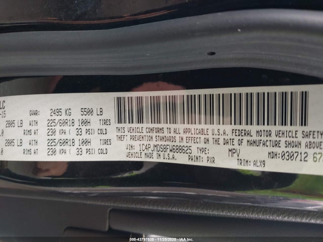 1C4PJMDS8FW688625 Jeep Cherokee