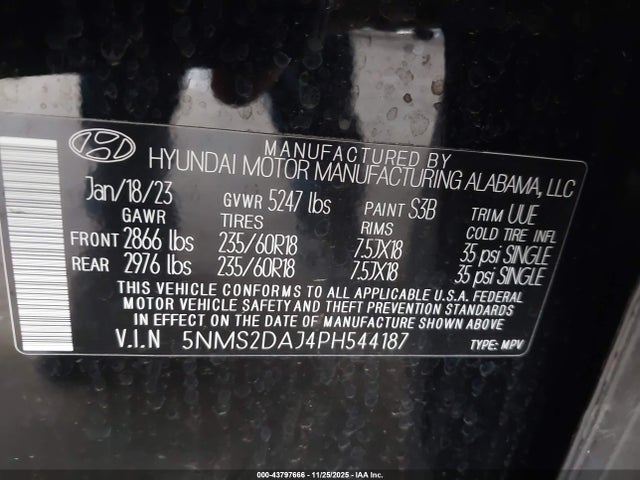 2023 HYUNDAI SANTA FE 5NMS2DAJ4PH544187 Photo 8