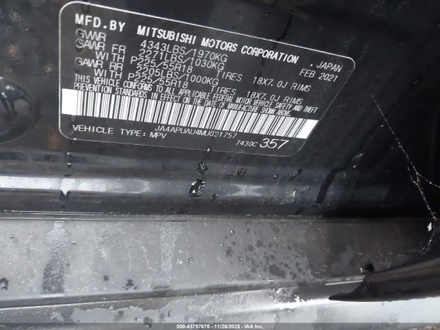 2021 MITSUBISHI OUTLANDER SPORT JA4APUAU4MU021757 Photo 8