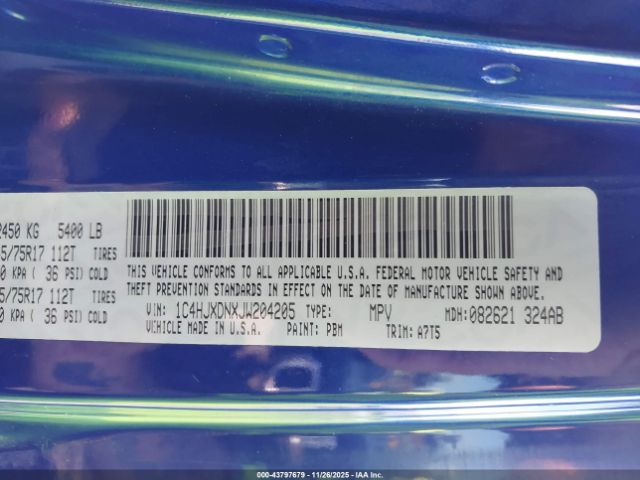 2018 JEEP WRANGLER UNLIMITED 1C4HJXDNXJW204205 Photo 8