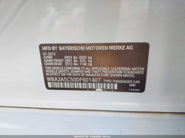 2013 BMW 328I WBA3A5C50DF601407 Photo 8